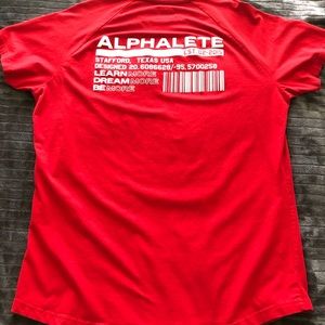 Alphalete performance fit barcode tee